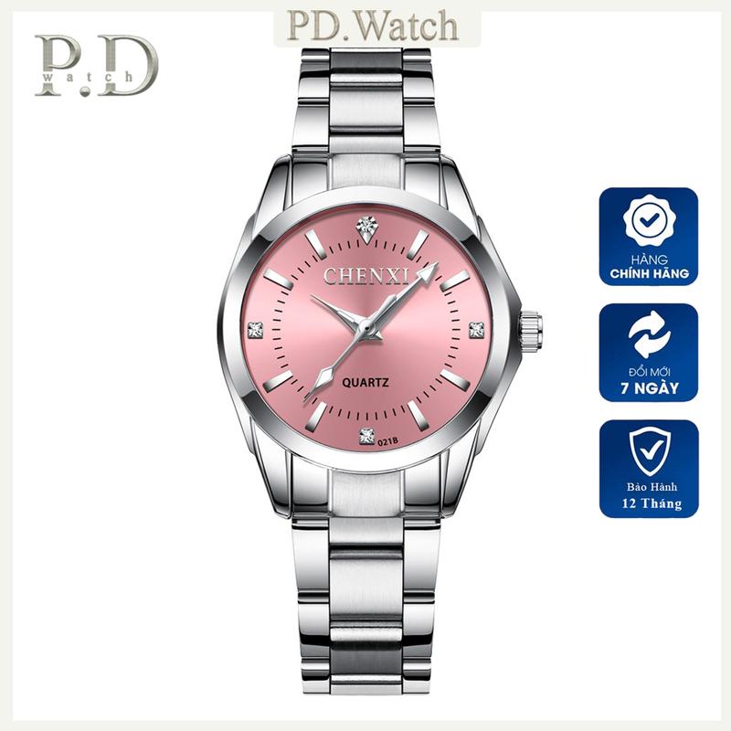 Đồng Hồ Nữ CHENXI Chính Hãng - Đồng Hồ Đeo Tay Thép Không Gỉ Chống Nước Mặt Tròn Women Watch