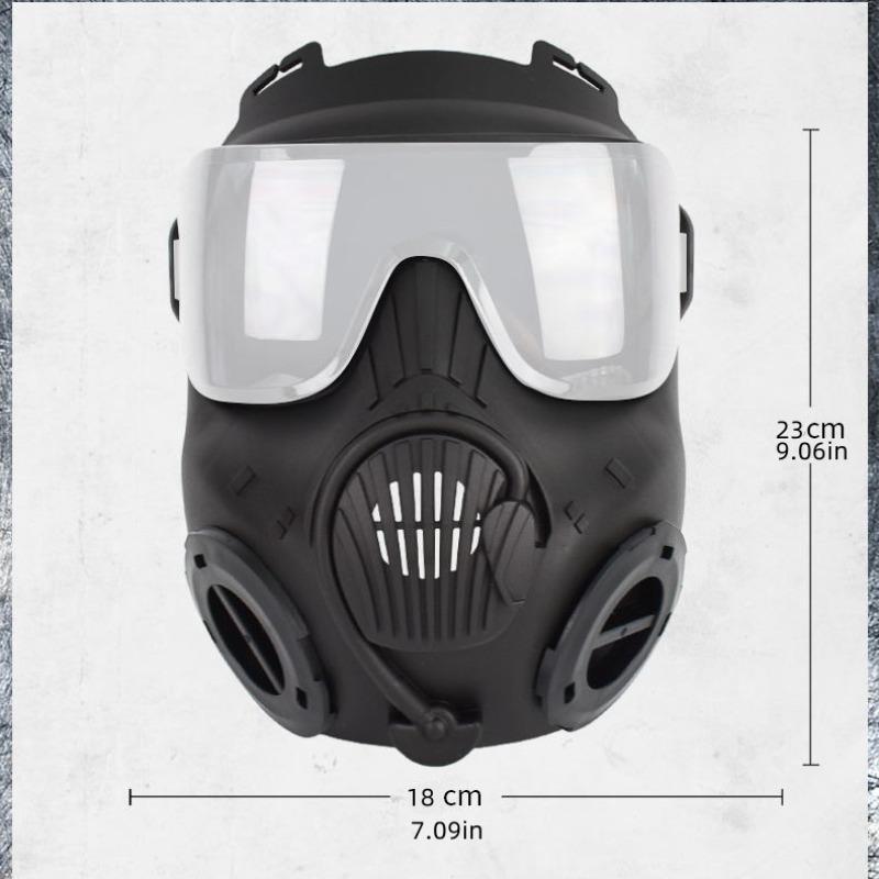 Full Face Mask, Face Cover with Ventilation Holes & Adjustable Strap & Sponge Nose Pad & Color-changing PC Reinforced Lens, Real-life CS Tactical Equipment 2