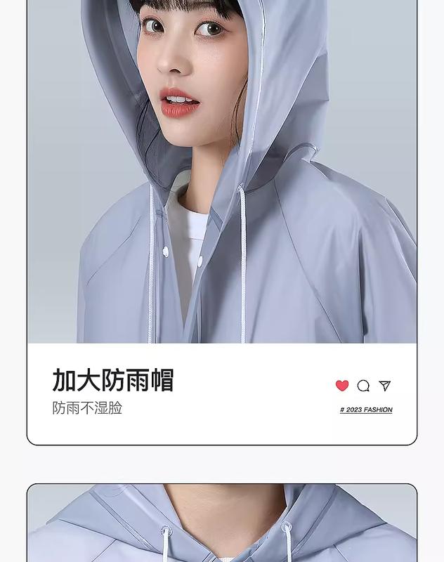 Product Introduction of เสื้อกันฝนรถยนต์ไฟฟ้า คุณภาพสูง ยาวและเต็มตัว กันฝน สำหรับผู้หญิง หนา เหมาะสำหรับผู้ใหญ่ มีไซส์ใหญ่ กันน้ำ ใช้แล้วทิ้ง เสื้อปอนโช 11