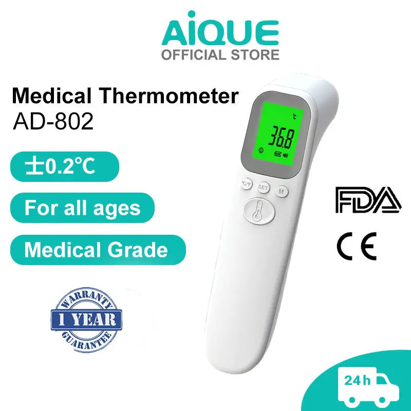 TNW Thermogun Termometer Suhu Tubuh Digital Termometer Inframerah Non Contact Thermometer Dahi untuk Demam 0