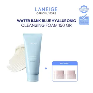 LANEIGE Water Bank Blue Hyaluronic Cleansing Foam 150 gr - Mencerahkan Muka Membersihkan Wajah - Cleanser, Facial, Acid
