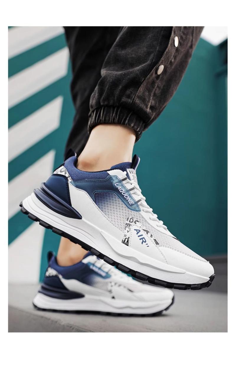 Product Introduction of Men's Shoes New Breathable Mesh Surface Wild Running Sneaker 2025 Spring Thin Soft Bottom Non-Slip Deodorant Teenagers 18