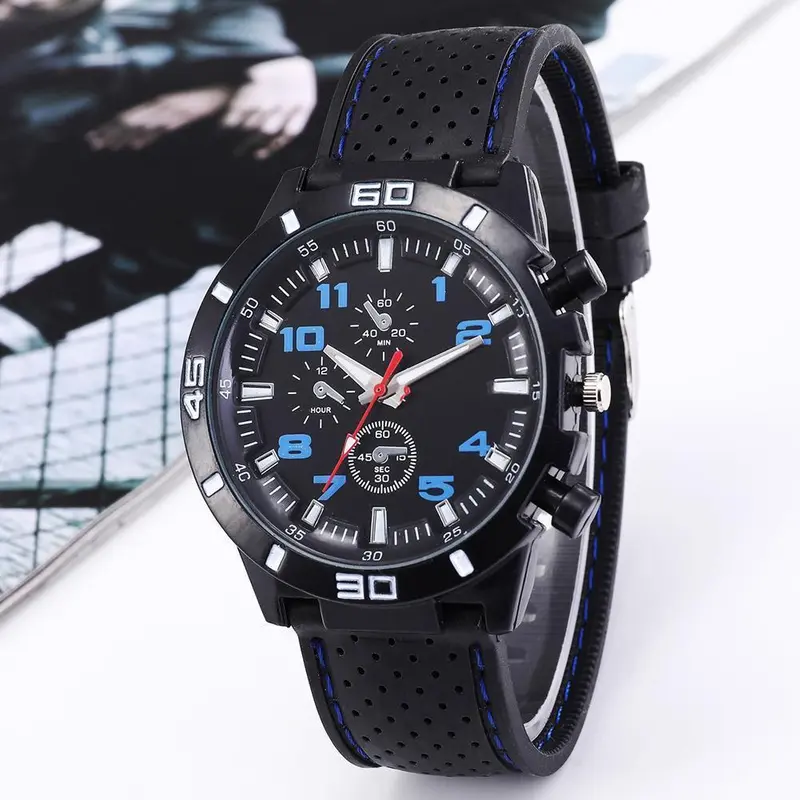 Đồng Hồ Chống Nước Thể Thao, Unisex, Chống Sốc, Thích Hợp Cho Học Sinh, Đồng Hồ Relo Thể Thao, Dây Đeo Silicon 8