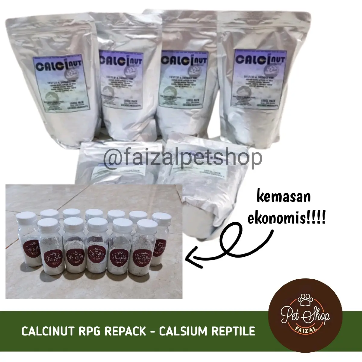 CALCINUT RPG REPACK - Kalsium Reptile Gecko BD Iguana 50gr