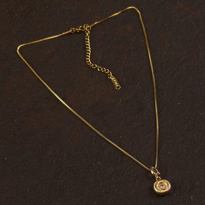J43 Italian Court Style Brushed Zircon Natural Tiger Eye Crystal Vintage Hong Kong Style Necklace Ring 0