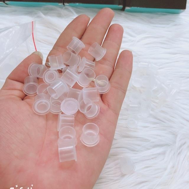 [XHUM01] 100 cốc chum nhựa đựng mực - hũ có đế, cốc nhựa đựng mực xăm tattoo phun xăm thẩm mỹ-XUANSHOP. 2