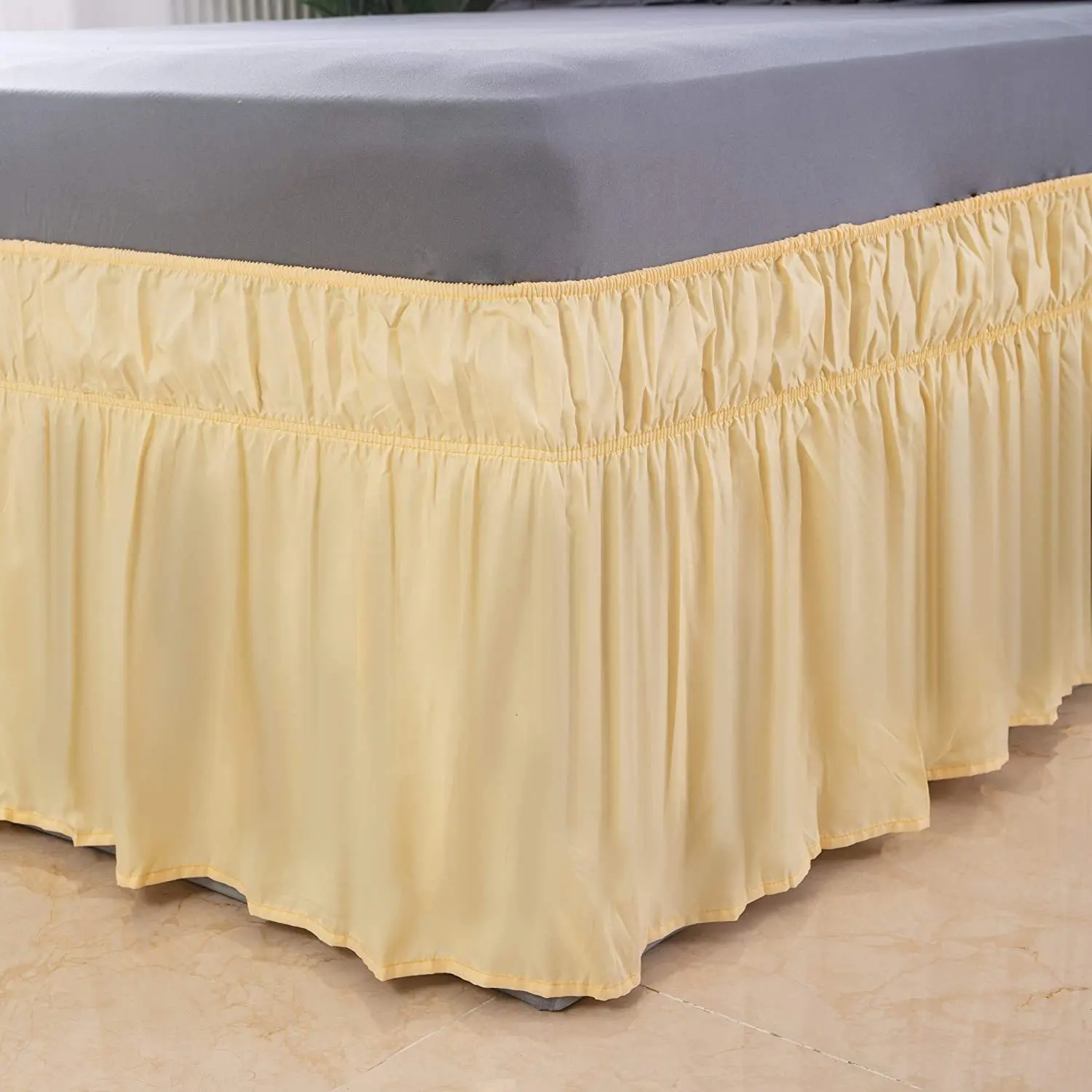 Non-Slip Bed Skirt, Elastic Band Covering Skirt, European-Style Adjustable Bed Skirt machine wash green sheets & pillowcases