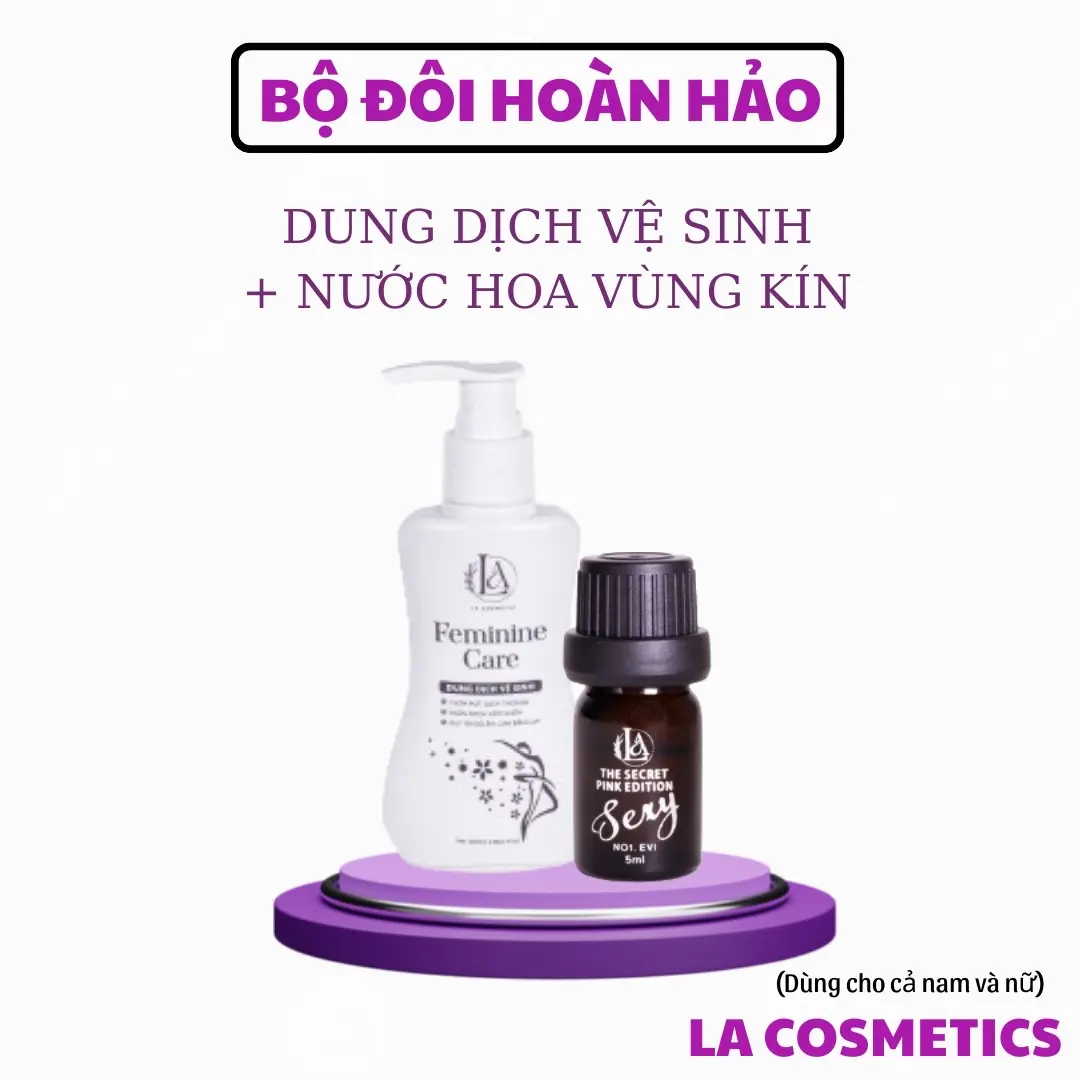 Combo dung dịch vệ sinh + nước hoa vùng kín La Cosmetics