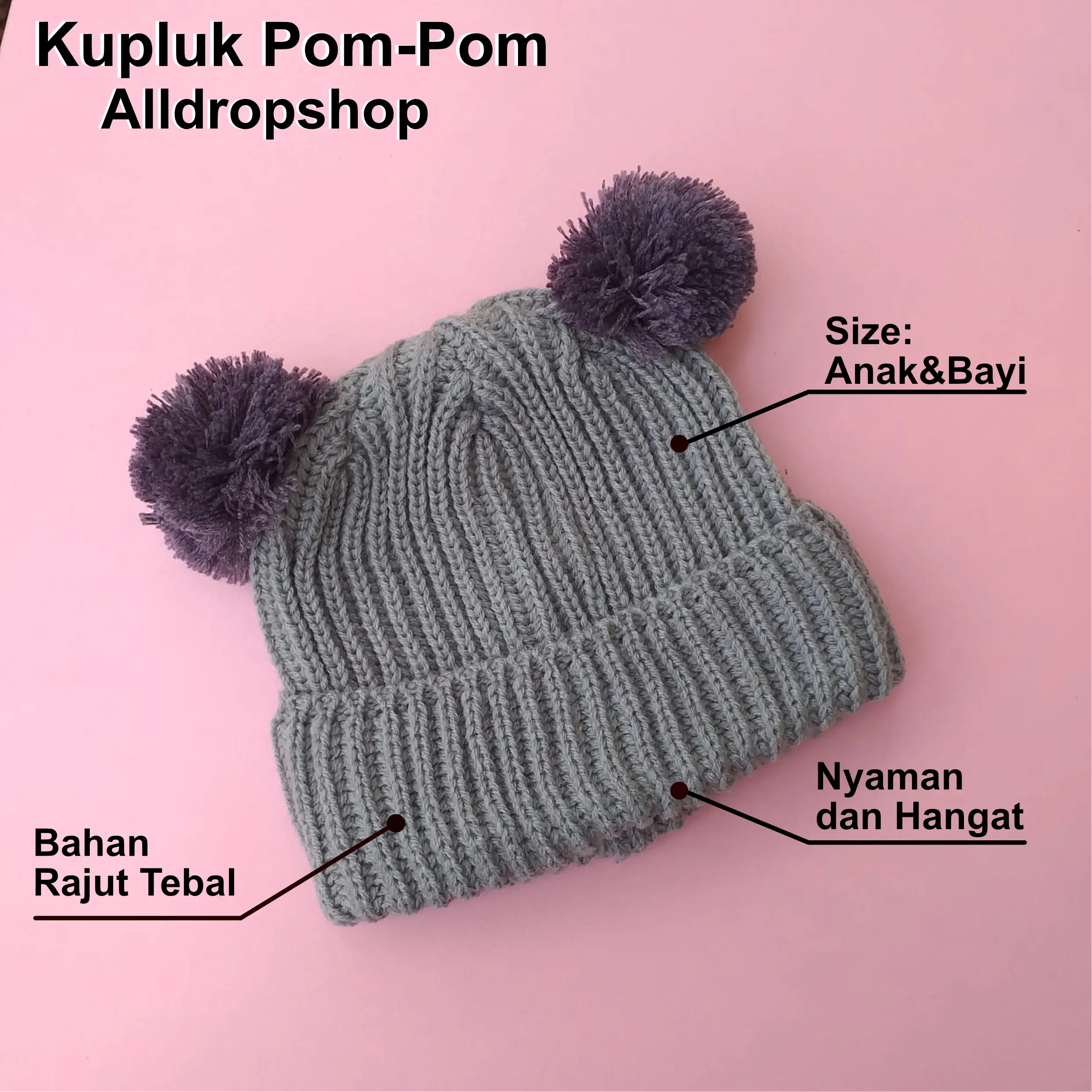 KUPLUK BAYI POMPOM TOPI KUPLUK BAYI POlOS CIPUT BAYI POMPOM KUPLUK BAYI PEREMPUAN KUPLUK BAYI COWO