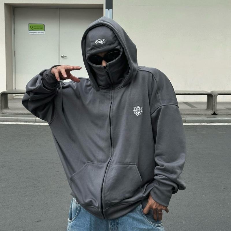 [ NEW ARRIVAL ] Áo Khoác Zip HOODIE BLACLAVA Ninja chống nắng Thêu Logo Fa Nỉ Cua 380gms Dáng Boxy Nam Nữ Unisex 5