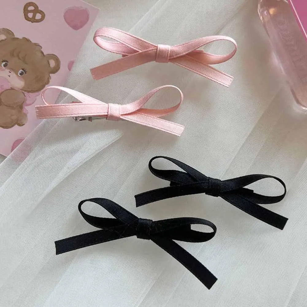 Sweet Bow Hairpin Versatile Bang Clip Princess Hair Clip Soft Girl Edge Clip