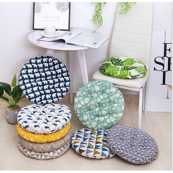 Thảm Ngồi Bệt Tròn Nệm Lót Ghế Văn Phòng Gối Lót Nhiều Mẫu