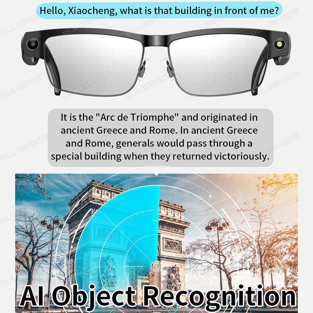 2025 Fashion 800W Pixels Camera Smart Glasses 270mAh Battery 1080P Video Shooting Bluetooth Call AI Translation Smart Sunglasses - Image 3