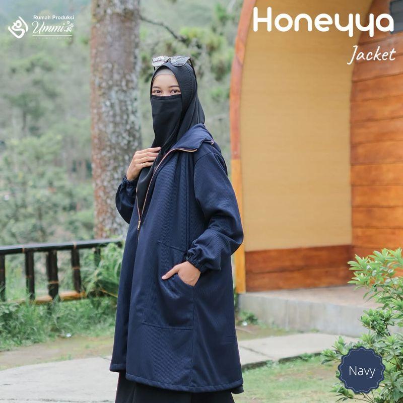 Jaket syari Honeyya | Jacket Honeyya Rumah produksi ummi Polos Panjang Outer 1