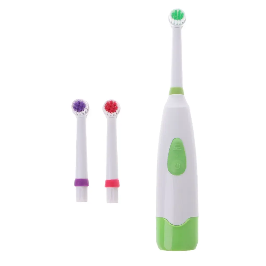 Waterproof Rotating Electric Toothbrush With 3 Brush for Head