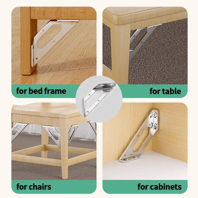 Stainless Steel Angle Bracket, Universal Angle Code, Furniture Bracket Joint, Suitable for Furniture Tables, Chairs, Beds and Cabinets 6