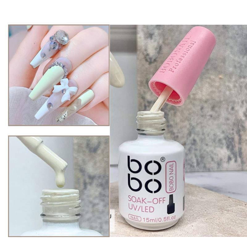 Sơn gel màu trắng sữa chua bobo đặc mướt 15ml
