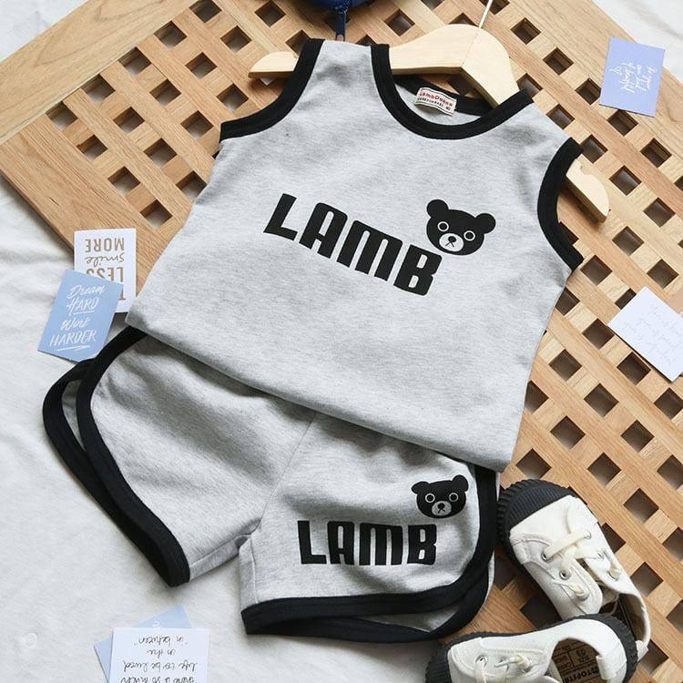 Bộ sát nách cho bé , Bộ ba lỗ cho bé trai và bé gái in hình Gấu cho bé 6-23kg 3