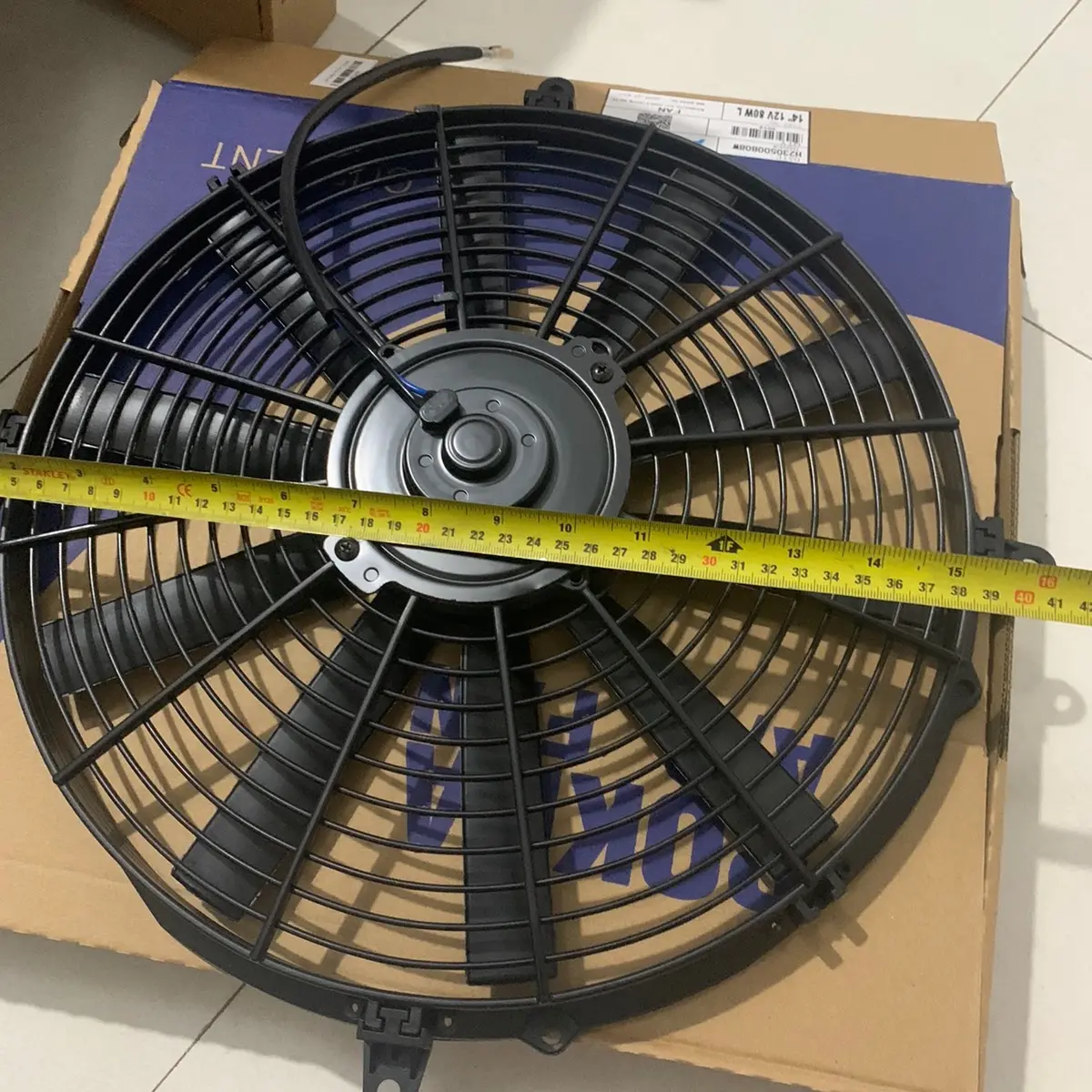 Quạt dàn nóng 40cm, quạt gió tản nhiệt  điều hoà dành cho oto,máy xúc ,máy gặt,máy cày công suất cao 80w 40cm điện Phụ Tùng