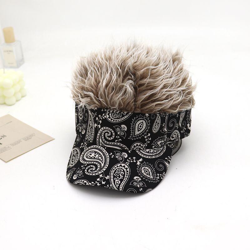 Product Introduction of 2024 Spring, Autumn and Winter Peaked Baseball Cap Men's and Women's Sun Hats Adult Wig One-Piece Hat Hip Hop Cool Funny Cap 8