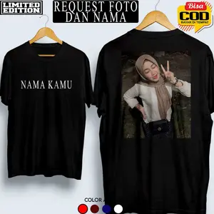 SEHARI JADI ! Baju Kaos Custom Depan Belakang Bebas Pakai Foto Logo Dan Nama Suka Suka Sendiri
