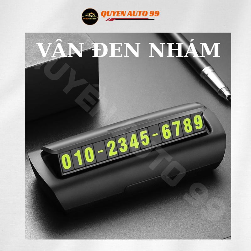 Bảng số điện thoại trên ô tô cao cấp YUMCHO gắn taplo để lại số điện thoại khi đỗ xe vân gỗ đá sang trọng 8