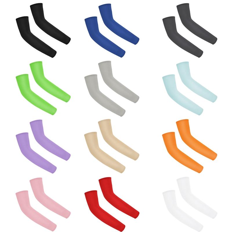 1 Pair Kids Sports cooling Arm Sleeves Cover Sun UV Protection For 5-12 Years Girls Boys Elastic Ice cuff Cycling Arm Warmer 4