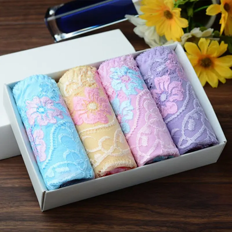 Đồ Lót Cô Gái Thiên Đường Nhỏ, Hoa Hai Tông Màu, Cạp Thấp, Ren Gợi Cảm, Dành Cho Phụ Nữ, Thoải Mái, Làm Bằng Sợi Tre, Quần Lót Ngoại Cỡ
