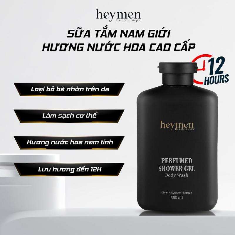 Combo Lịch Lãm Heymen 3 món , gồm  Sữa tắm 350ml , dung dịch vệ sinh tạo bọt 120ml , nước hoa vùng kín 10ml Massage làm sạch body dich 2
