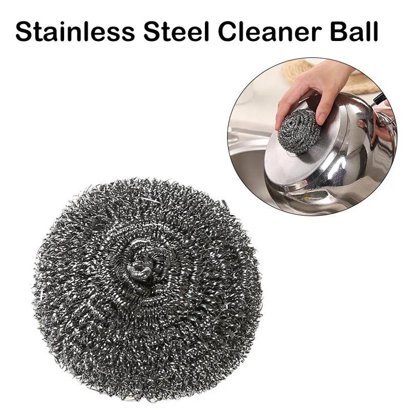 4/6pcs Stainless Steel Scouring Ball Cleaning Set Scouring Sponge ...