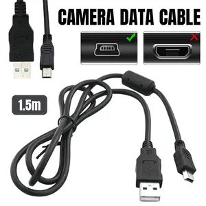 1.5 Meter Kabel USB / Mini 5 Pin USB 2.0 Kabel Data for Kamera Canon for MP3 MP4 player digital camera hard drive fast data charger