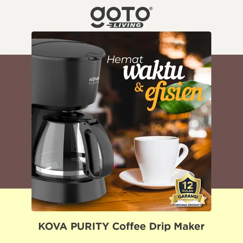 Kova [COD] Purity Mesin Pembuat Kopi Teh Coffee Drip Maker Elektrik Otomatis 0