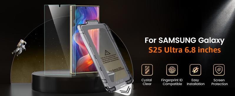 Product Introduction of Anvoro Samsung Galaxy S25 Ultra/S25 Plus/S25 Tempered Glass Screen Protector,Easy to install 14