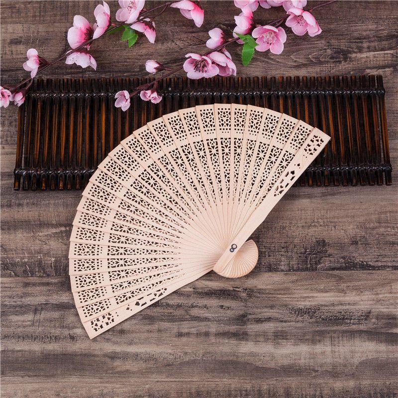 Quạt Gấp, Phong Cách Cổ Trang, Hai Mặt, Thủ Công Bằng Gỗ, Thiết Kế Phong Cách Trung Quốc Làm Bằng Gỗ Đàn Hương, Thích Hợp Cho Vũ Công Khiêu Vũ Cổ Điển, Cầm Tay 3