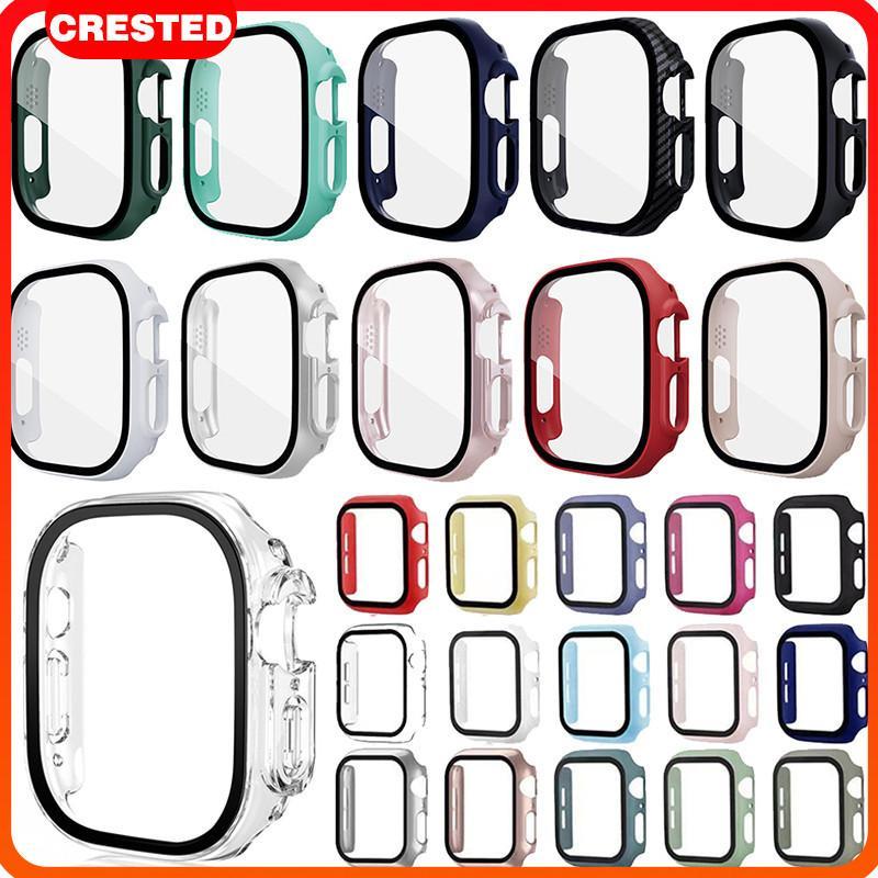 2 in 1 Tempered Glass with PC Case for Apple Watch Ultra 3/2/1 49mm 46mm 42mm 40mm 41mm 44mm 45mm Case for IWatch Series 10 11 1 2 3 4 5 6 7 8 9 SE3/2/1 42 38 mm Smart Watch Matte Model Film Pelindung Cover Screen Protector 2 in 1 Tempered Glass with PC Case for Apple Watch Ultra 3/2/1 49mm 46mm 42mm 40mm 41mm 44mm 45mm Case for IWatch Series 10 11 1 2 3 4 5 6 7 8 9 SE3/2/1 42 38 mm Smart Watch Matte Model Film Pelindung Cover Screen Protector