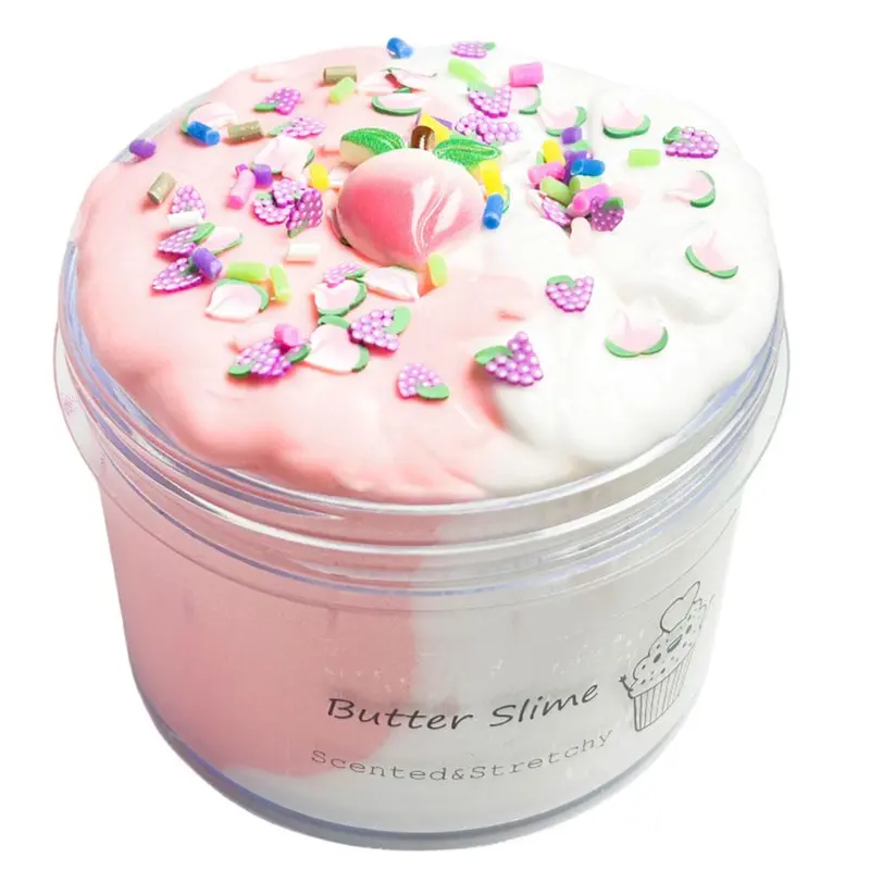Bùn Bông Slime, 60ml, Bùn Hai Màu, Nhẹ, Đồ Chơi Tự Làm, Bùn Đất Sét, Bơ Slime, C5O5 4
