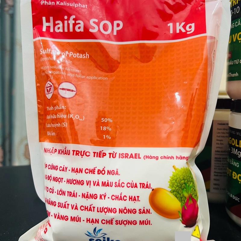  Phân bón lá Kali trắng Haifa Israel. Gói 1kg pha 400 lít xịt để hỗ trợ chặn đọt lên cơm tăng độ ngọt vàng cơm nặng ký hạn chế sượng múi. 
