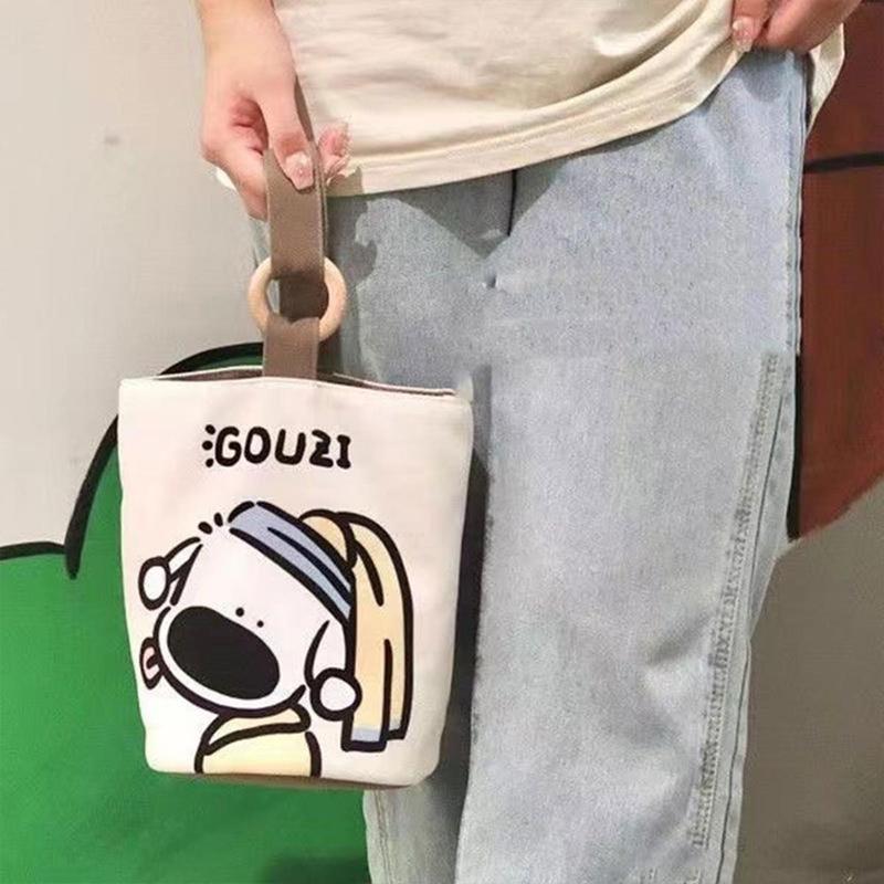 Office Worker Handbag Canvas Bucket Bag Cute Bucket Type Hand Bento Bag Bao Ma Out Handbag Outdoor Sports 6