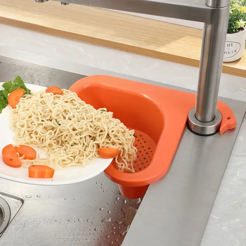 Bộ lọc bồn rửa nhà bếp còn sót lại, giỏ thoát nước thiên nga, chất thải trái cây và rau quả, bộ lọc đa chức năng, miếng bọt biển, bộ đồ ăn, giỏ đựng đồ 2