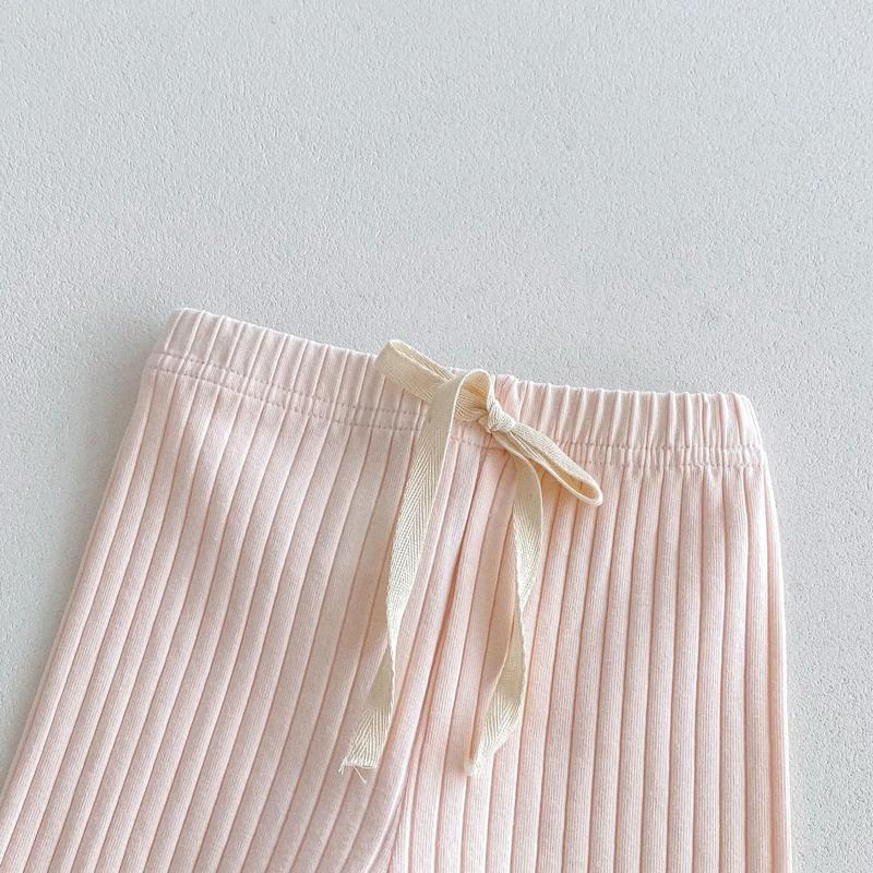 Product Introduction of 2024 Children Stripes Cotton Pants Fashion Casual Vertical Solid Leggings for Girls Baby Boy Bottoming Trousers Autumn Pantyhose 12