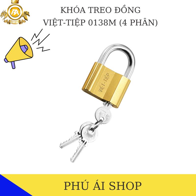  Ổ khóa treo đồng loại cao cấp 4 phân - thương hiệu Việt- Tiệp - An toàn bảo mật cao. khoa cau 