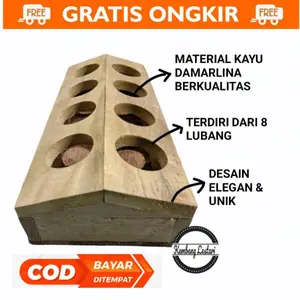 Tempat wadah pakan koloni umbar kayu damarlina