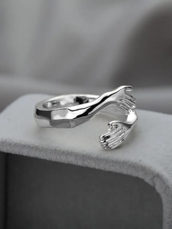 Creative Hand Design Cuff Ring, Adjustable Rings, Fashion Accessories for Both Men & Women for Party, Daily Clothing Decor, Trendy All-match & Exquisite Jewelry for Birthday Gift 5