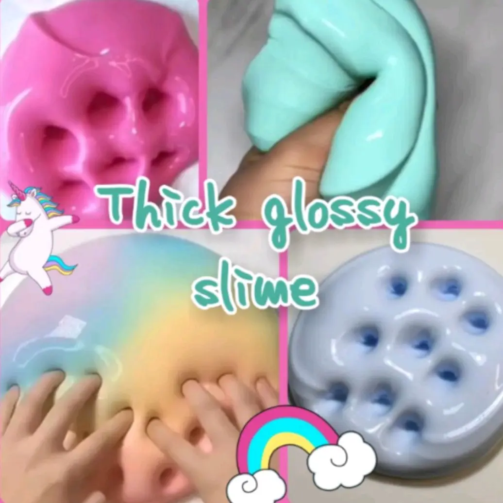 Thick Glossy Slime Fun Colors