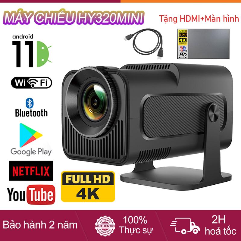 Máy Chiếu HY320 Mini Full HD 4K WiFi Bluetooth Android11.0 Máy Chiếu Mini SOYTOMALL Kết Nối Điện Thoại Laptop Xem Phim Projector Led Máy Chiếu Treo Tường Để Bàn Mini Nhỏ Gọn Tiện Lợi SOYTOMALL máy chiếu maychieu mini