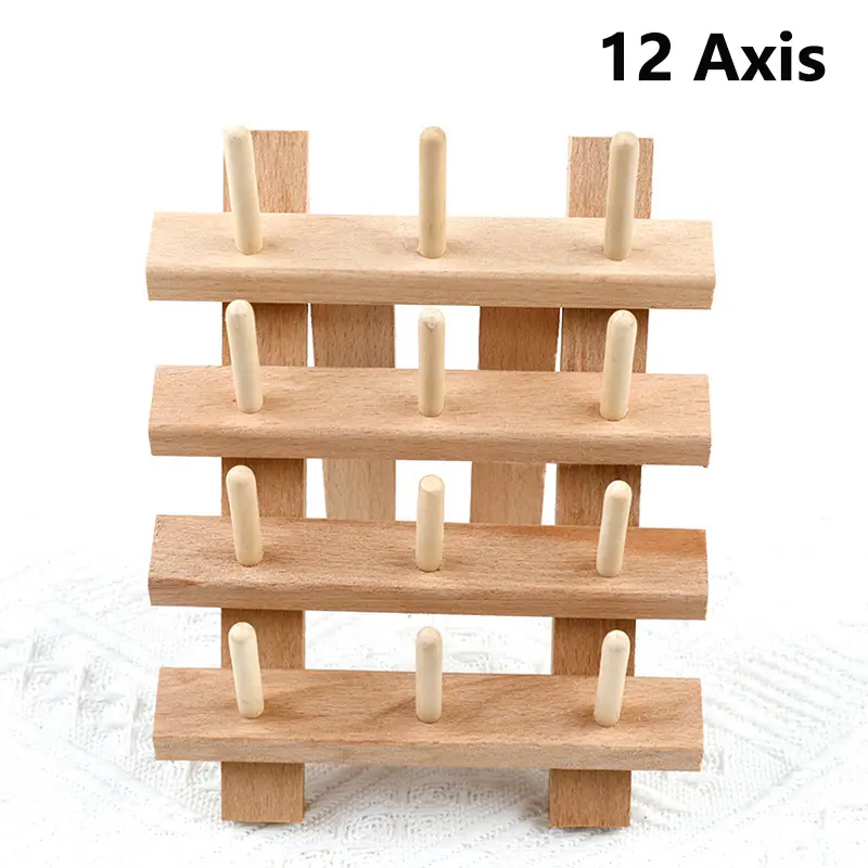12/20/30/60-axis Wooden Sewing Thread Rack Sewing Storage Tool ...