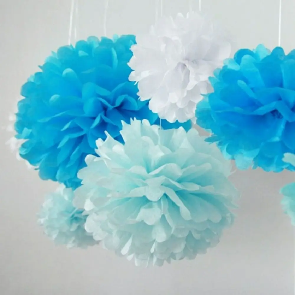 Artificial Colorful Baby Shower For Party Decoration Party Decoration DIY Accessories Paper Pompoms Tissue Paper Pompoms Paper Flowers Ball Wedding Flowers