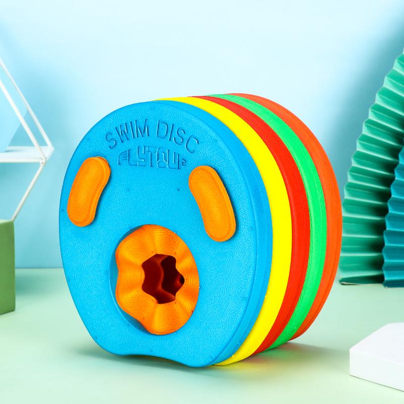 Product Introduction of 1PC EVA Foam Swim Discs Child ArmBands Floating Sleeves Armbands Kids Swimming Exercises Circles Rings Kids Pool Cuffs 5