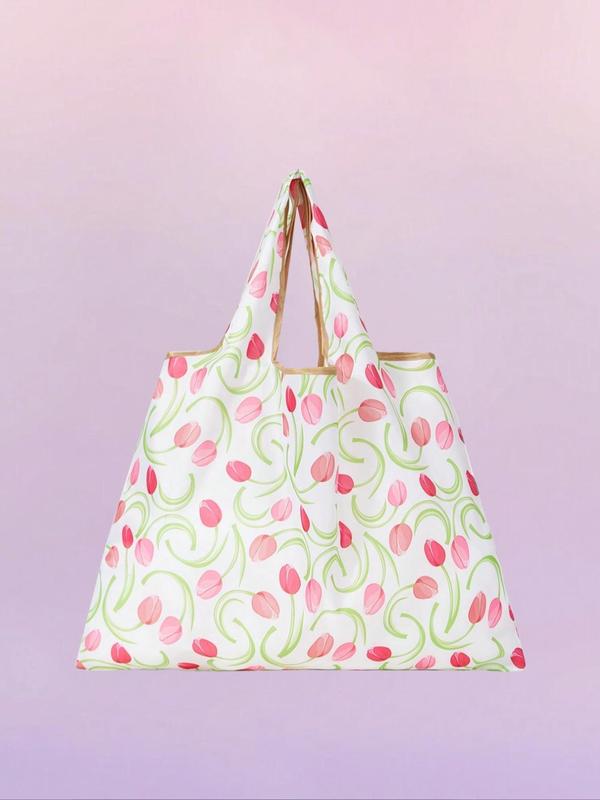 Trendy All Over Print Large Capacity Tote Bag,  Casual All-match Shopping Bag for Women & Men, Portable Outdoor Shopping Street Shopping Bag 2
