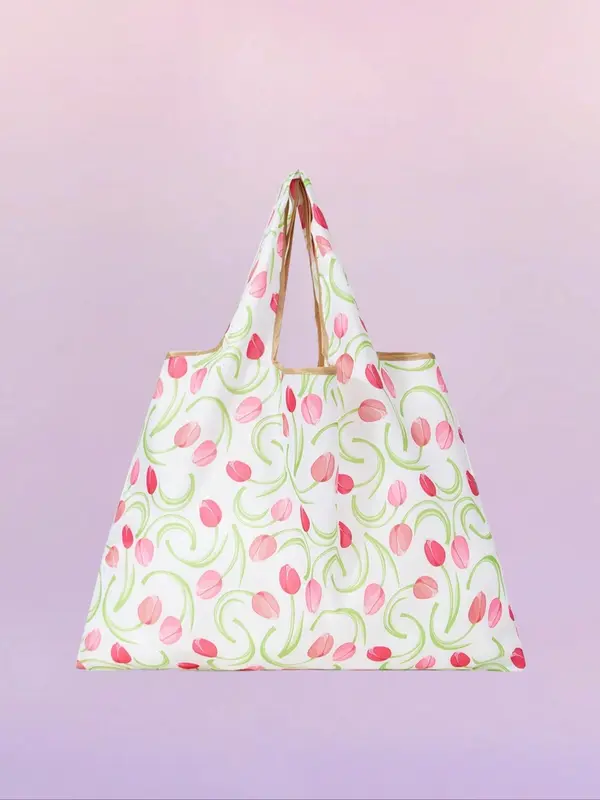Trendy All Over Print Large Capacity Tote Bag,  Casual All-match Shopping Bag for Women & Men, Portable Outdoor Shopping Street Shopping Bag 2